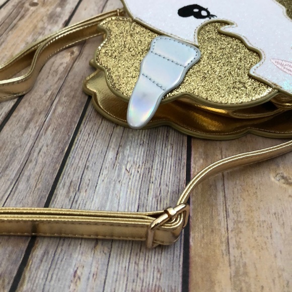 BRAND NEW Glittered Unicorn Purse - Gold - Picture 3 of 4